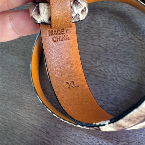 Lauren Ralph Lauren Python Snakeskin Belt - Picture 9 of 10